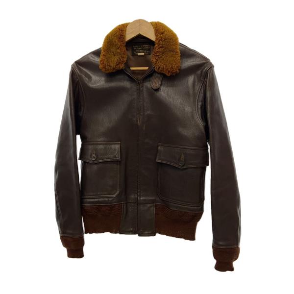 REAL McCoyS / レザージャケット・ブルゾン/36/レザー/BRW/55J14/G-1 FLIGHT JKT REAL McCoyS◇レザージャケット・ブルゾン/36/レザー/BRW/55J14/G-1