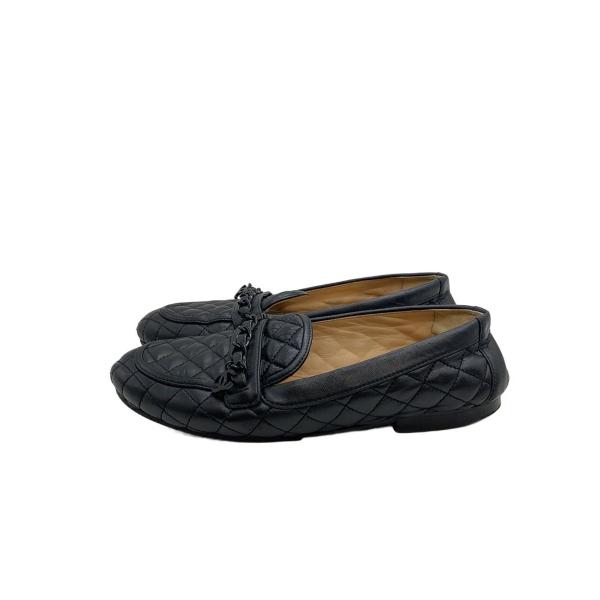 CHANEL◇ローファー/36/BLK/羊革/G37312 : セカンドストリートYahoo!店