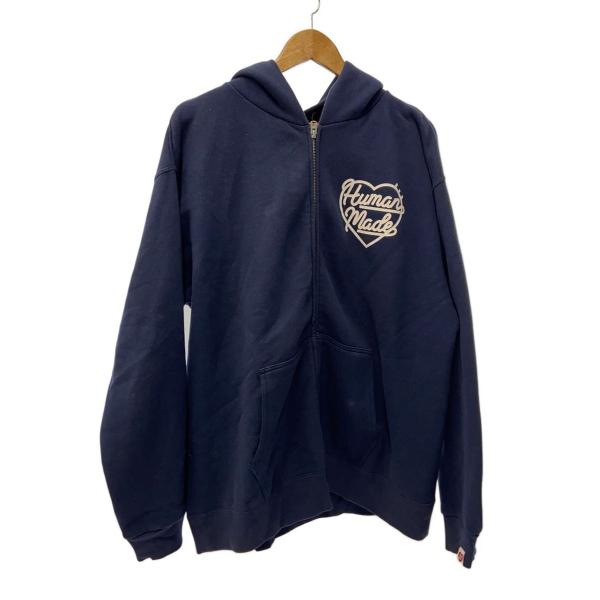 HUMAN MADE◇ジップパーカー/XXL/コットン/NVY : セカンド