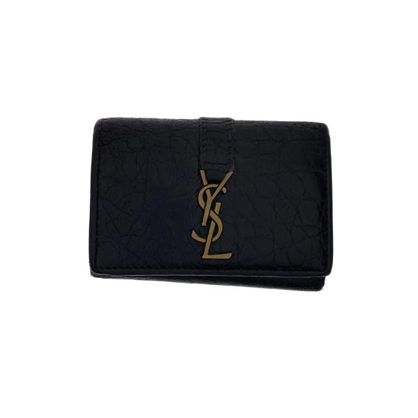 YVES SAINT LAURENT◇キーケース/レザー/BLK/メンズ : セカンド