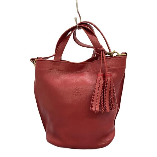 IL BISONTE◇ハンドバッグ/2WAY/ショルダーバッグ/バケツ型/タッセル