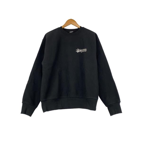 STUSSY◇Superior Quality Crew/スウェット/S/コットン/BLK/1915058