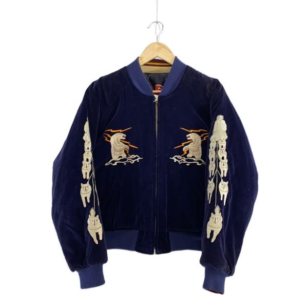 東洋エンタープライズ◇スカジャン/M/コットン/NVY : セカンド