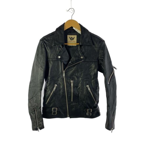 666 Leather Wear◇ダブルライダースジャケット/34/牛革/BLK