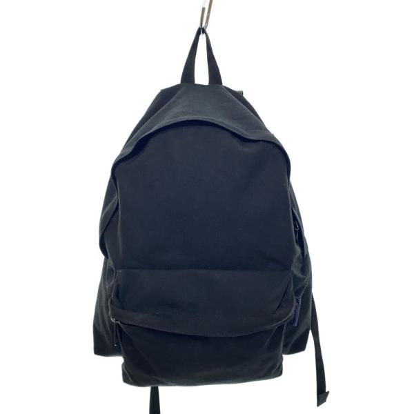 COMME des GARCONS◇リュック/ホースレザーショルダー/キャンバス/BLK