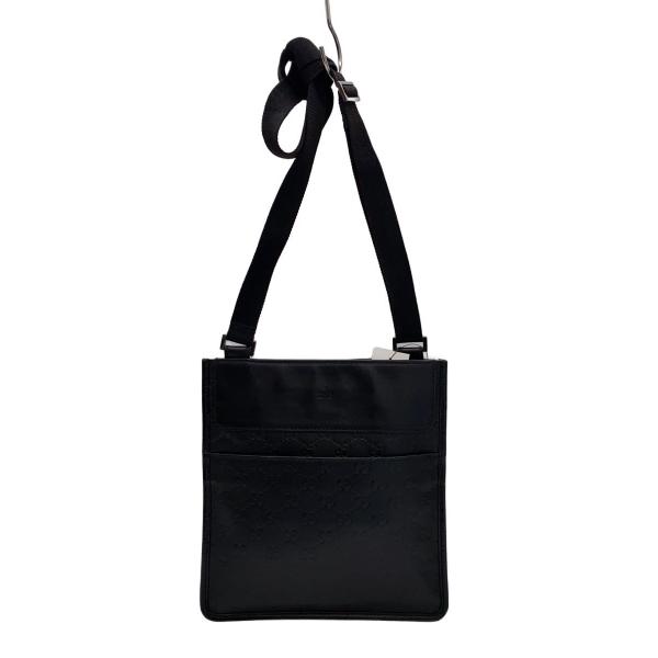 GUCCI◇ショルダーバッグ_グッチシマ/レザー/BLK/ブラック/黒