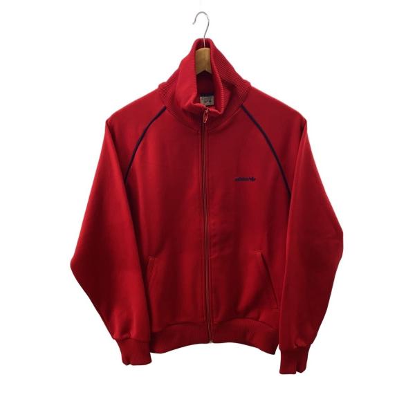 デサント　adidas ジャージ adidas◇デサント/ジャージ/M/ポリエステル/RED/無地 : セカンド