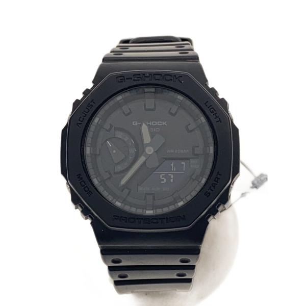 CASIO◇クォーツ腕時計/デジアナ/ラバー/BLK/BLK/GA-2100 : セカンド