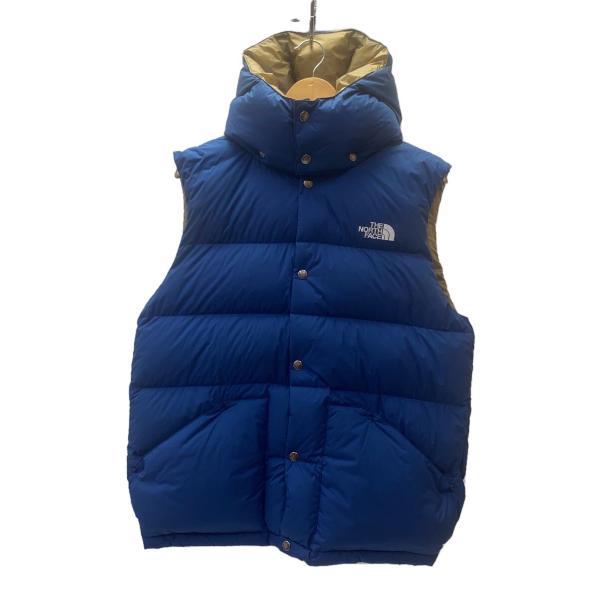 【ノースフェイス】美品 フーデッド シエラベスト ダウンベスト M相当 紺 THE NORTH FACE◇CAMP SIERRA VEST_キャンプシエラベスト/M/ナイロン