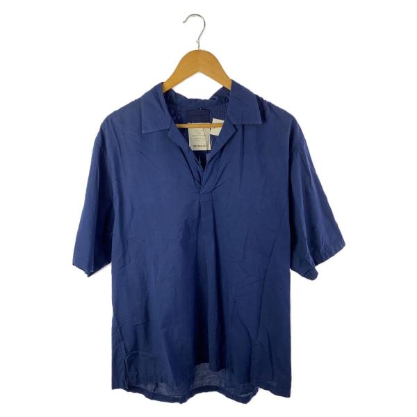 MARKAWARE◇半袖シャツ/2/コットン/ネイビー/無地/A18A-12SH02B