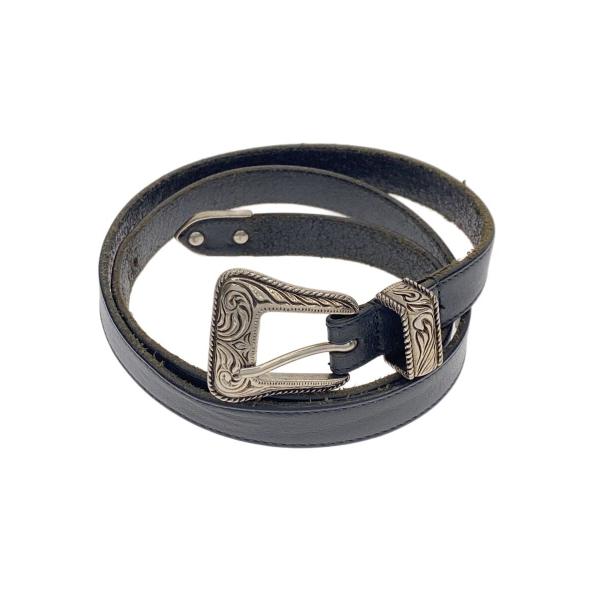 SAINT LAURENT◇ベルト/レザー/BLK/無地/メンズ/GRZ352953・30・101