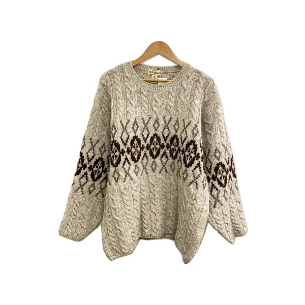 llbean シェットランドウールニット スコットランド製 L.L.Bean◇スコットランド製/ニット・セーター(厚手)/M/ウール/GRY