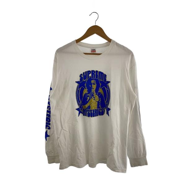 Supreme◇21SS/Hysteric Glamour L/S Tee/長袖Tシャツ/L/コットン/WHT