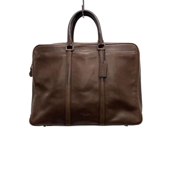 COACH◇オールドコーチ/ブリーフケース/レザー/BRW/無地 : セカンド