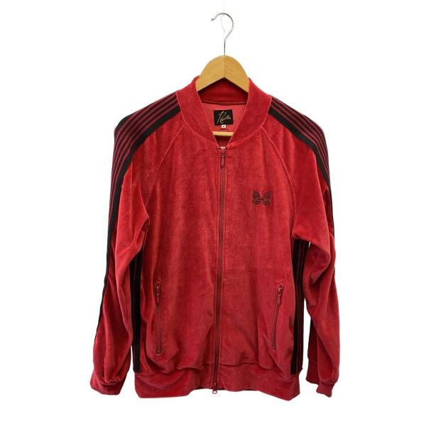 Needles◆20SS/Rib Collar Track Jacket/ベロアトラックジャケット/S/コットン/RED/GL220