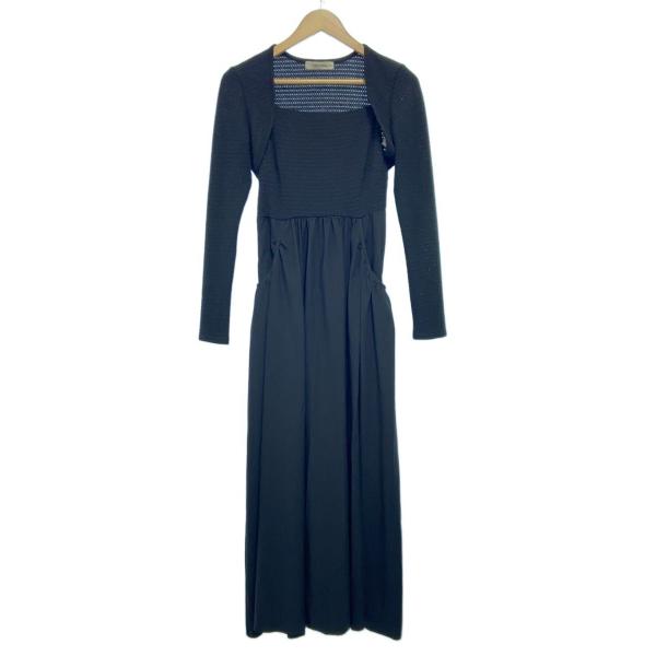 COCO DEAL◇長袖ワンピース/1/ポリエステル/BLK/無地/75225243