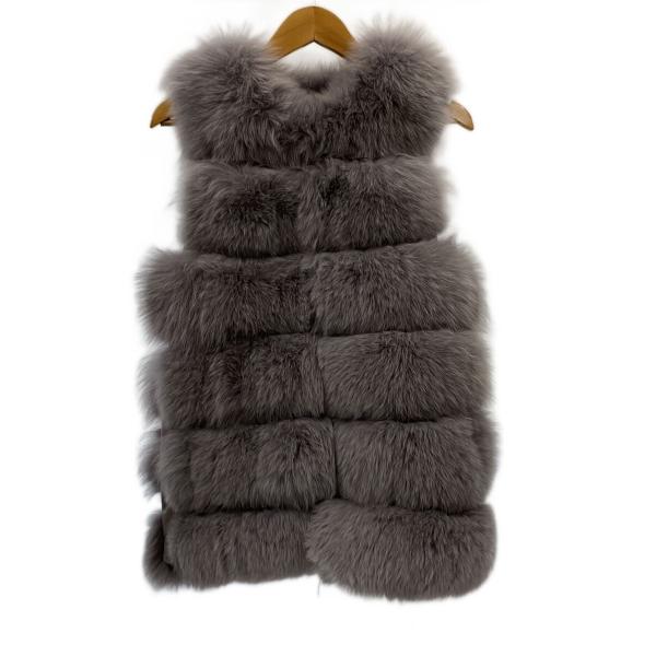 U-BIG/石井毛皮/6段フォックスファーベスト/M/ファー/PUP : セカンド