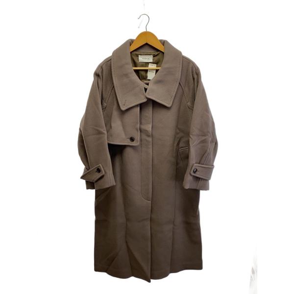 FRAY I.D◇24AW/ウールリバーバルマカンコート/O/ウール/BRW/無地