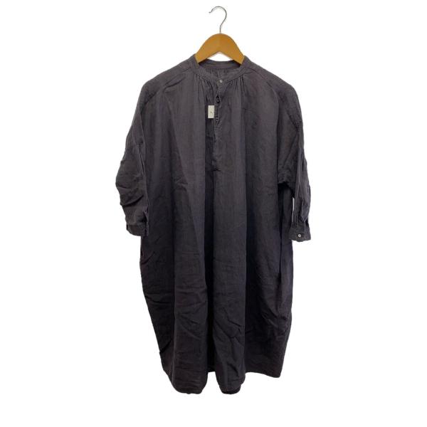 suzuki takayuki◇スモックワンピース/半袖ワンピース/FREE/リネン/GRY