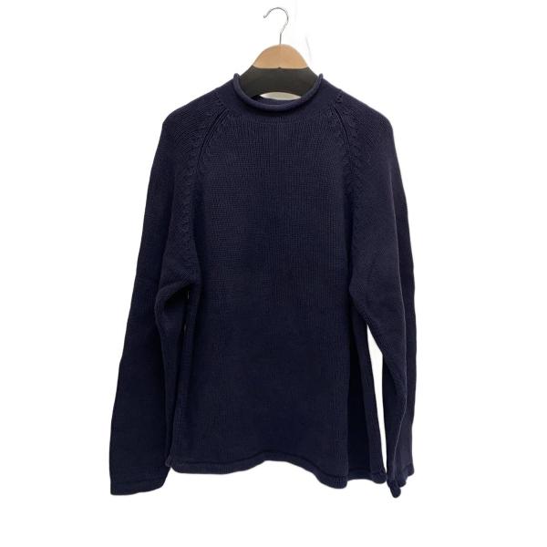 J.CREW◇00s/ロールネックニット・セーター(厚手)/L/コットン/NVY