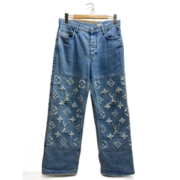 LOUIS VUITTON◇L/25SS/モノグラムスケートデニムパンツ/30/デニム/IDG
