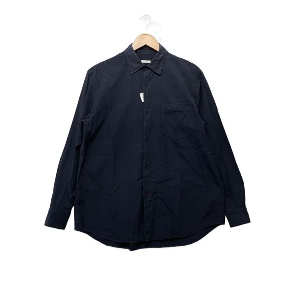 COMOLI◇20AW/コモリシャツ/長袖シャツ/1/コットン/NVY/無地/S03-02001