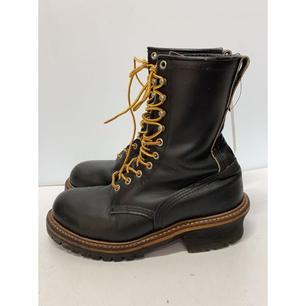 Red Wingブーツ RED WING◇レースアップブーツ/ブラック/レザー/ANSI Z41 PT99/Steel