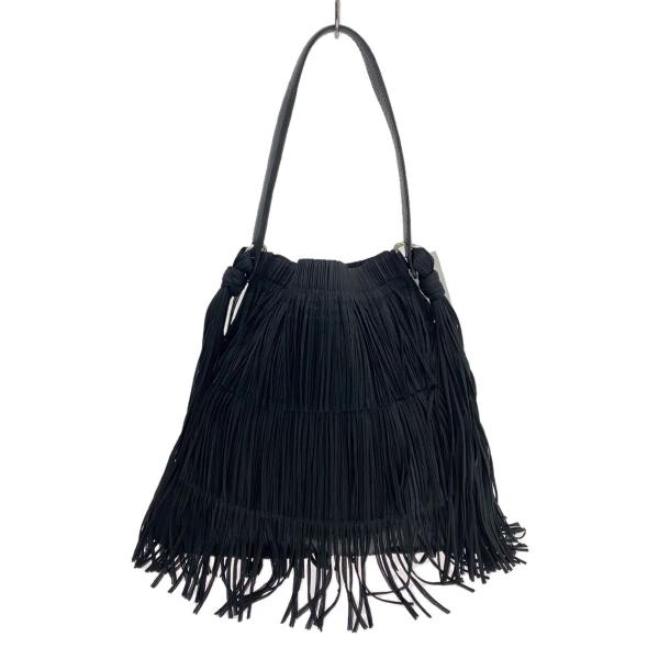 【美品】イッセイミヤケ　pleats please ボディバッグ ブラック PLEATS PLEASE ISSEY MIYAKE◇バッグ/ポリエステル/ブラック/PP22