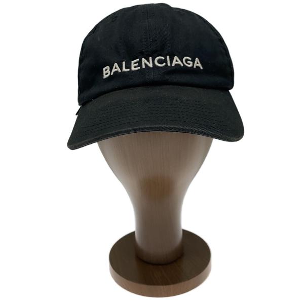 BALENCIAGA◇キャップ/--/コットン/BLK/メンズ/452245 452B4