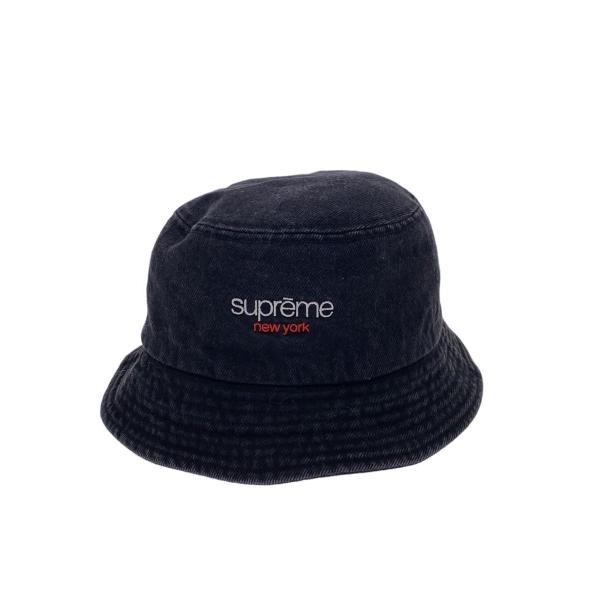 Supreme◇25SS/denim crusher/バケットハット/コットン/ブラック