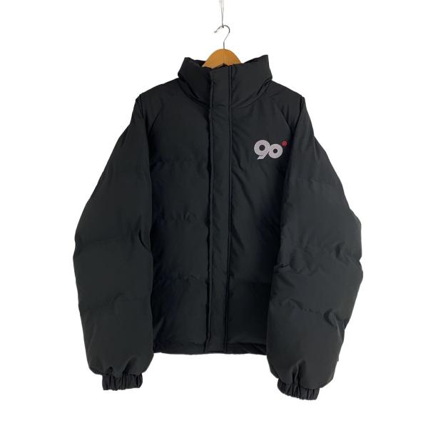 9090◇90 Logo Rich Puffer Jacket/中綿/XL/ポリエステル/ブラック