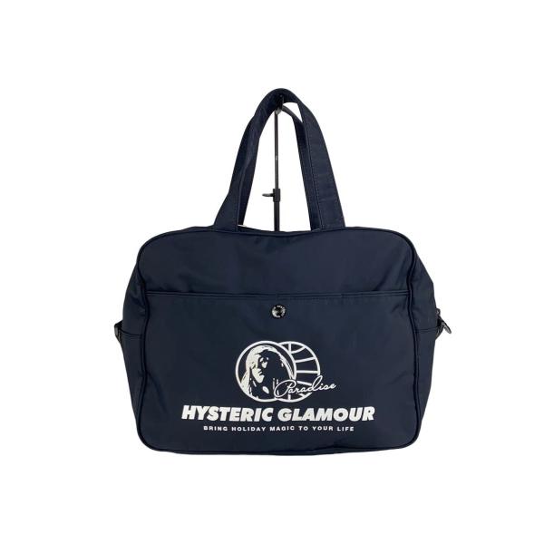 HYSTERIC GLAMOUR◇ボストンバッグ/ネイビー/無地 : セカンド