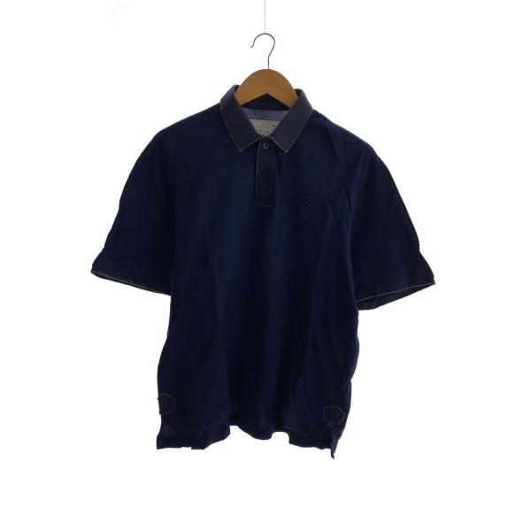 sacai◇21SS/Cotton Jersey Polo Shirt/ポロシャツ/1/コットン/NVY/21