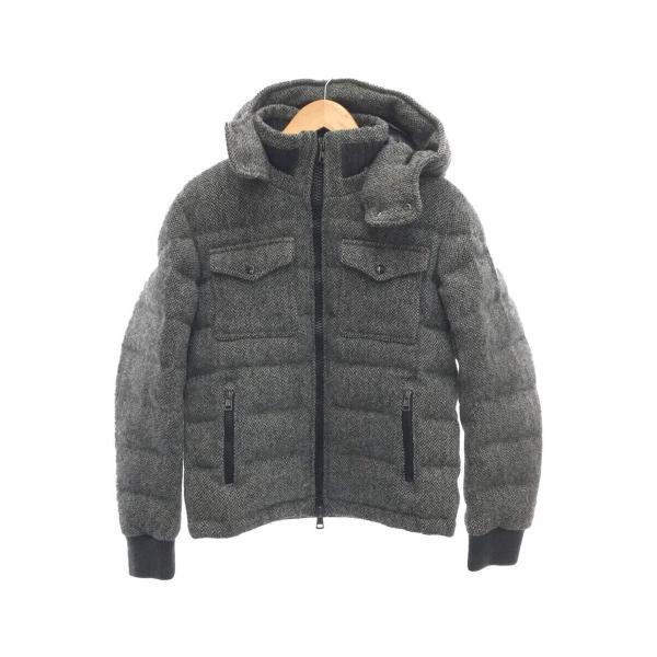 MONCLER◇ダウンジャケット/FLORIAN GIUBBUTTO/1/ウール/GRY MONCLER◇ダウンジャケット/FLORIAN GIUBBUTTO/1/ウール/GRY