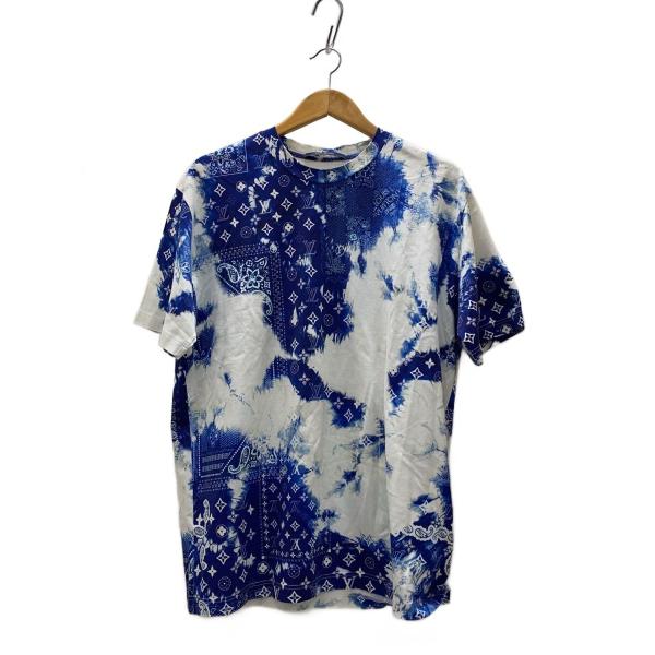 LOUIS VUITTON◇Tシャツ/XL/コットン/BLU/総柄/RM222M NPG HNY26W