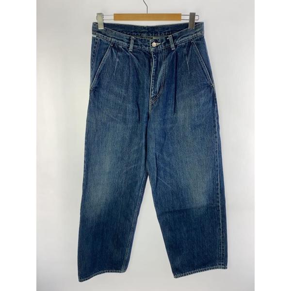 サイズ2 Graphpaper ストレート デニムパンツ メンズ Graphpaper◇Selvage Denim Two Tuck Pants/デニムパンツ/1/IDG/GU243
