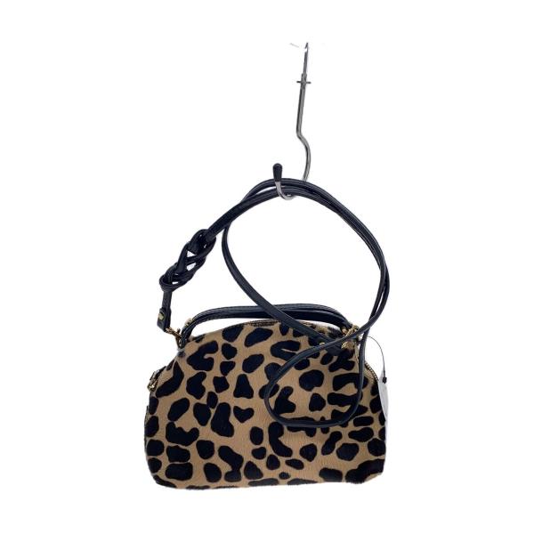 GIANNI CHIARINI◇ショルダーバッグ/ハラコ/レオパード GIANNI CHIARINI◇ショルダーバッグ/ハラコ/レオパード
