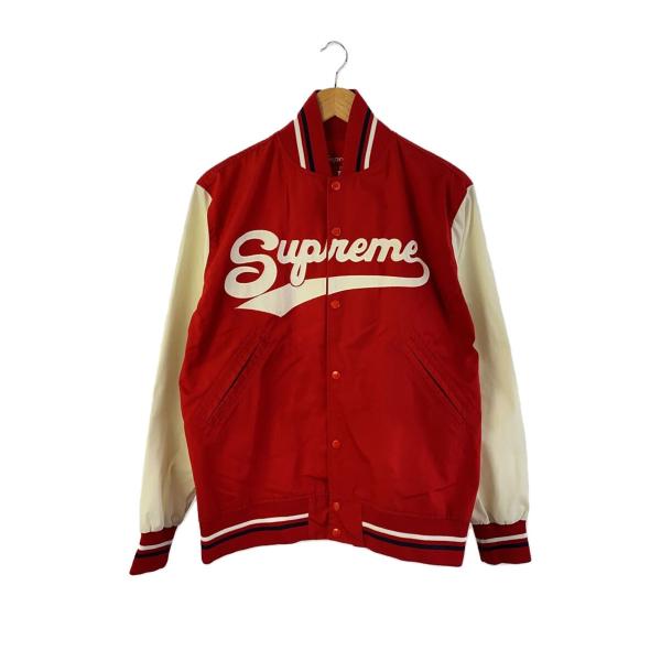 Supreme◇スタジャン/M/ポリエステル/RED/無地 : セカンドストリート