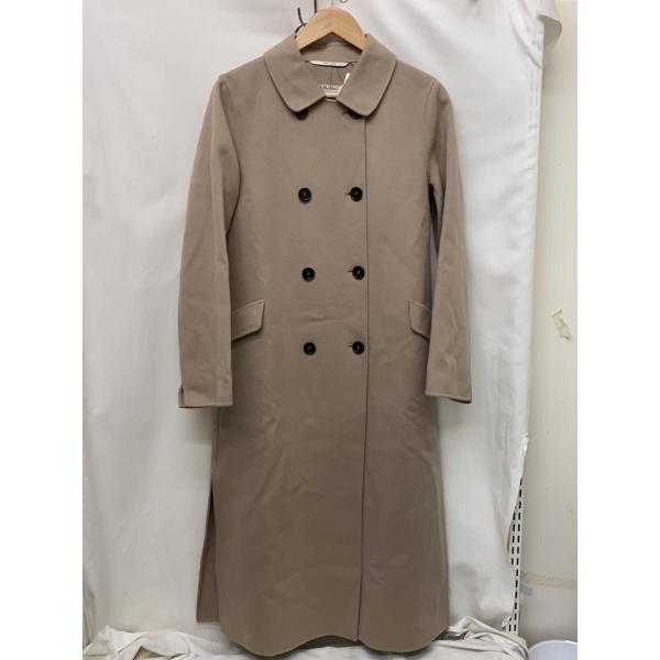 S Max Mara◇クチートアマーノダブルブレストベルトコート/42/シルク