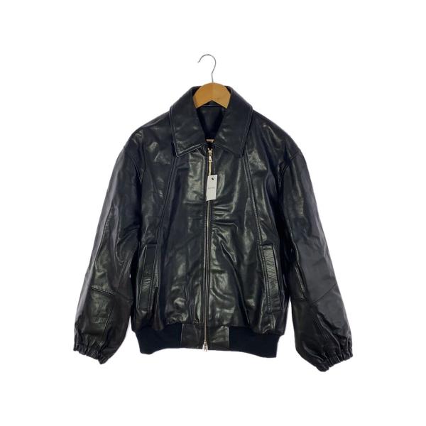 stein◇レザージャケット・ブルゾン/S/山羊革/BLK/無地/ST.921