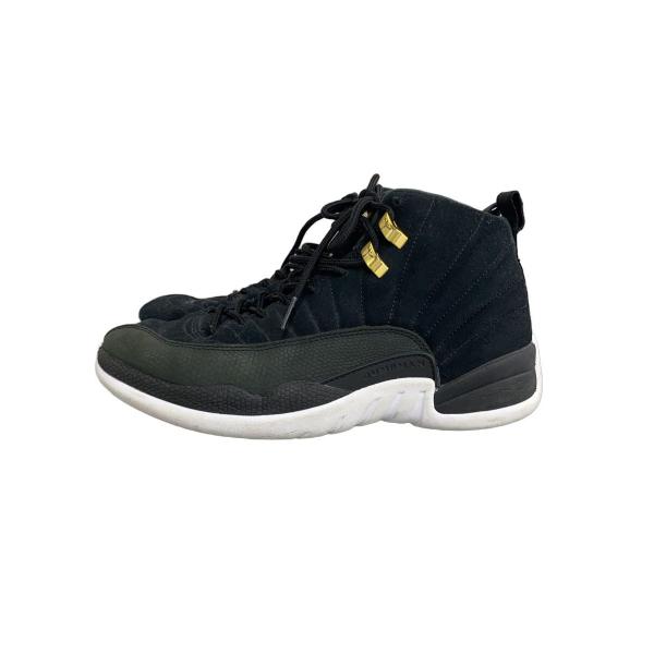 NIKE◆AIR JORDAN 12 RETRO/エアジョーダン12レトロ/ブラック/130690-017/26cm/BLK//