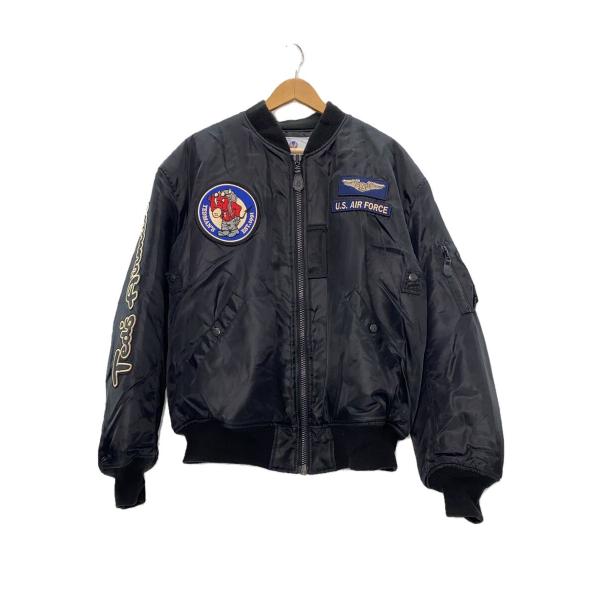 TED MAN(TED COMPANY)◇フライトジャケット/46/ナイロン/BLK/無地