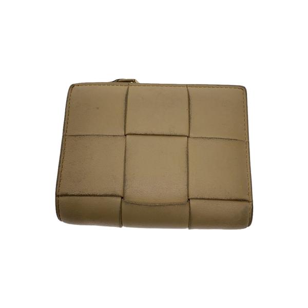 Bottega Veneta カセット スモール 二つ折り財布 ベージュ BOTTEGA VENETA◇2つ折り財布/レザー/BEG/無地/レディース