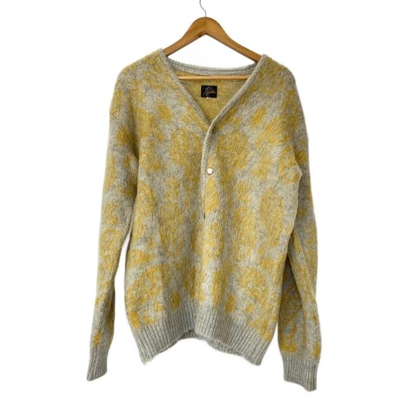 Needles◇カーディガン(厚手)/S/モヘア/YLW/総柄/HM379 : セカンド