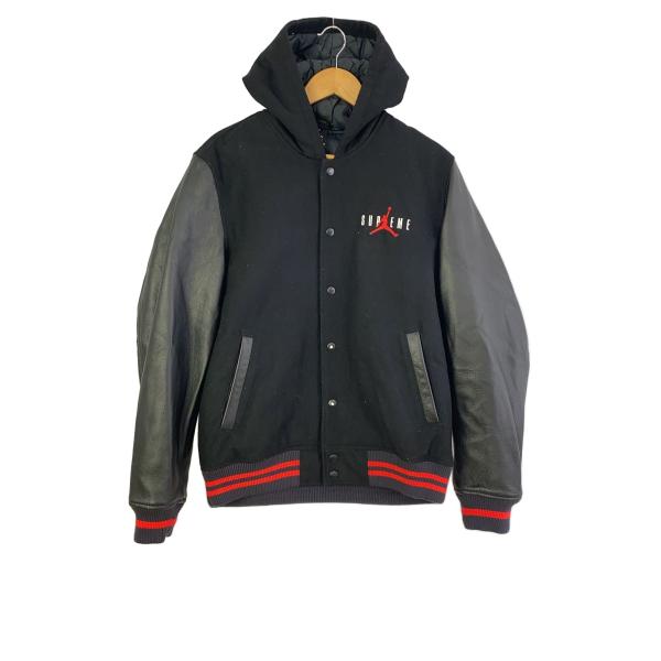 Supreme◆15FW/Hooded Varsity Jacket/ジャケット/L/ウール/BLK/? NULL ?//