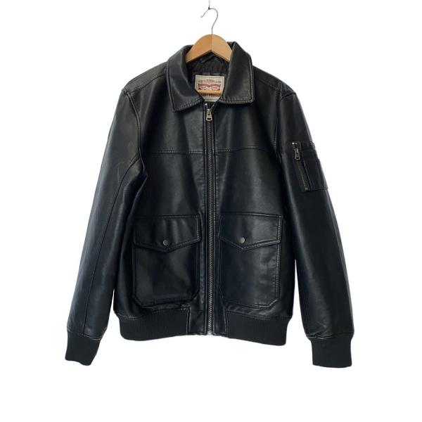 Levi's◇レザージャケット・ブルゾン/M/レザー/BLK/a7753-0001