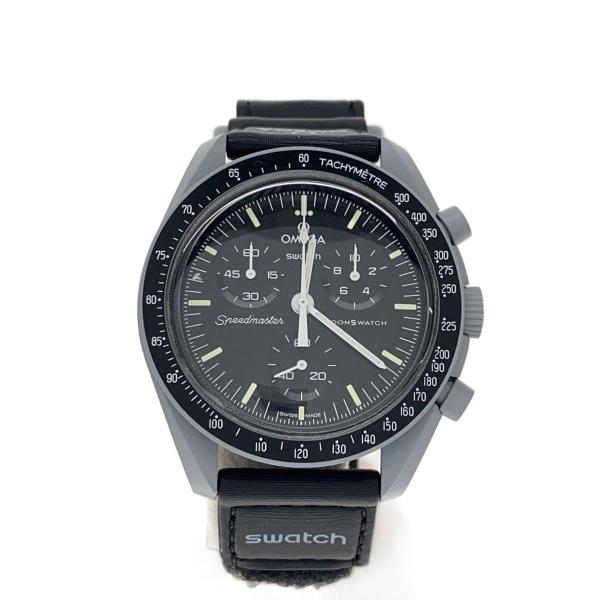 OMEGA◆OMEGA×SWATCH_ムーンスウォッチ_ミッショントゥザムーン_QZ_CE/ナイロン_42mm/アナログ/BL//