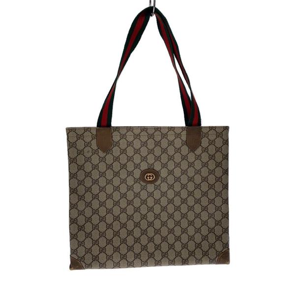 GUCCI◇GGプラス・トートバッグ/PVC/BEG/モノグラム/002・63・0048
