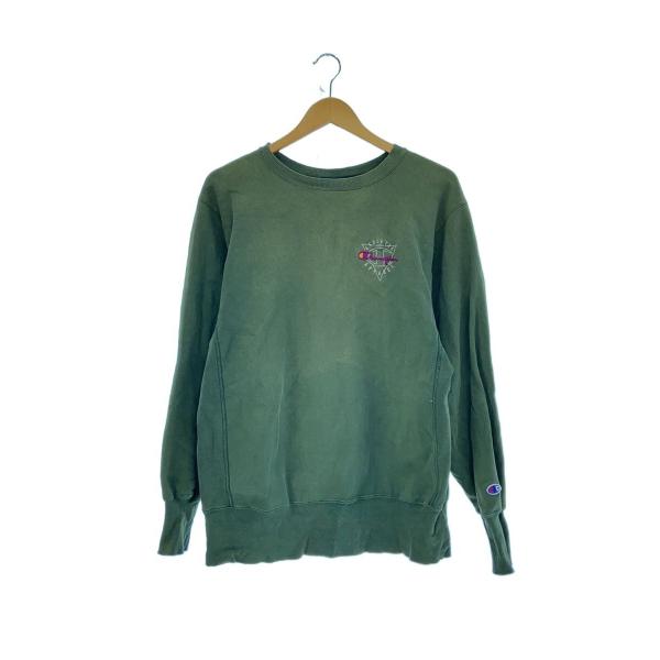 Champion◇90s/刺繍タグ/リバースウィーブ/スウェット/L/コットン/GRN