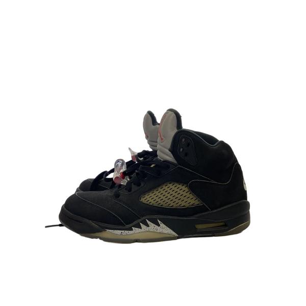 NIKE◆Air Jordan 5 Retro OG/ハイカットスニーカー/26cm/BLK/845035-003//